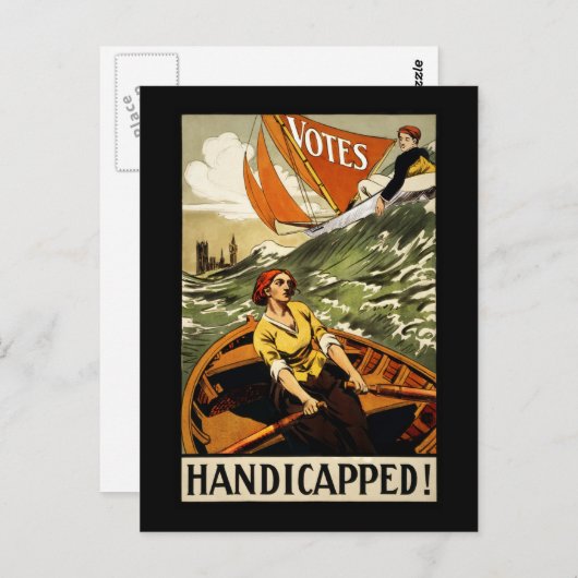 Behinderte ohne Abstimmung Postkarte (Vorne/Hinten)