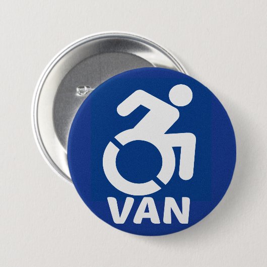 Behinderte Van Modern Button (Vorne & Hinten)