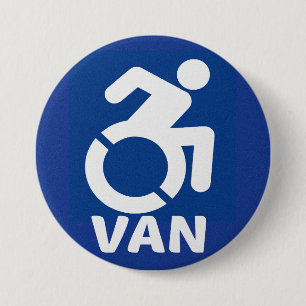 Behinderte Van Modern Button