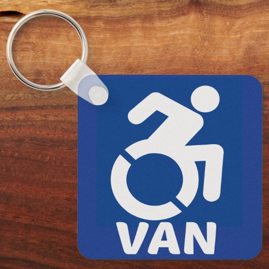 Behinderte Van Modern Schlüsselanhänger (Vorderseite)