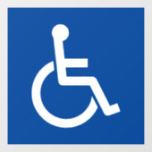 Behindertenbehinderung Rollstuhlmarkierung Fensteraufkleber (Blatt)
