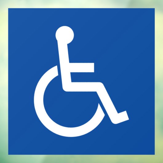 Behindertenbehinderung Rollstuhlmarkierung Fensteraufkleber (Blatt 3)