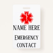 Behindertenbewusstsein Abzeichen mit Lanyard Ausweis (Rückseite)