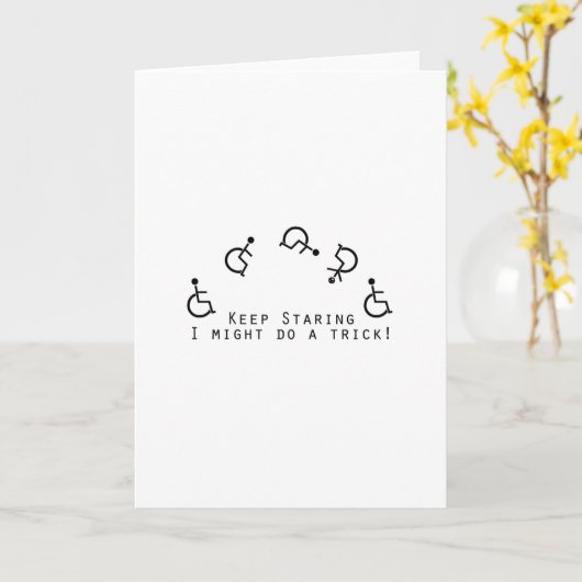 Behindertenbewusstsein Geschenk Rollstuhl Funny Karte (Gelbe Blume)