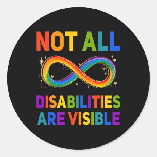 Behindertenbewusstsein Nicht alle Behinderungen si Runder Aufkleber (Vorderseite)