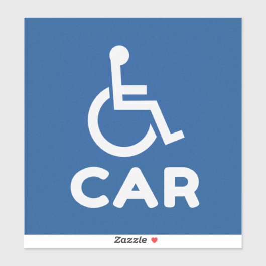 Behindertenfahrzeug Aufkleber (Blatt)
