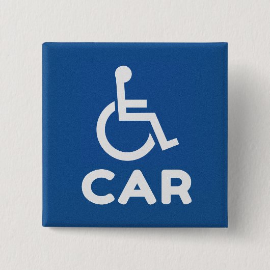 Behindertenfahrzeug Button (Vorderseite)