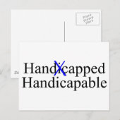 Behindertengerecht Postkarte (Vorne/Hinten)