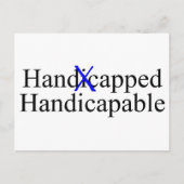 Behindertengerecht Postkarte (Vorderseite)