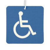 Behindertengerechtes Rollstuhlsymbol Autolufterfrischer (Rückseite)