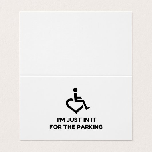 Behindertenparkplatz Visitenkarten (Außenseite Aufgefaltet)