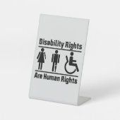 Behindertenrechte sind der Menschenrechtsplatz Sockelschild (Vorderseite)
