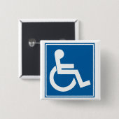 Behindertenschild Button (Vorne & Hinten)