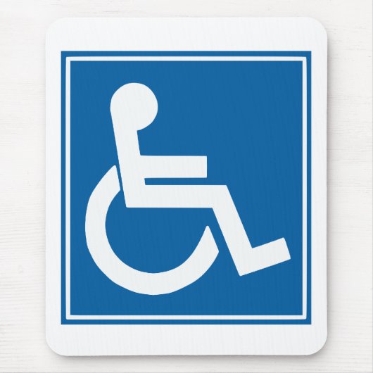 Behindertenschild Mousepad (Vorne)