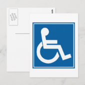 Behindertenschild Postkarte (Vorne/Hinten)