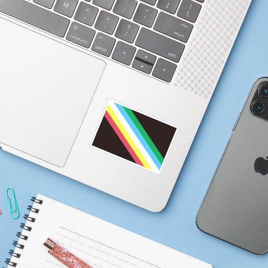 Behindertenstolz Aufkleber (Laptop mit iPhone)