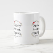 Behindertenstolz Jumbo-Tasse (Vorderseite Rechts)