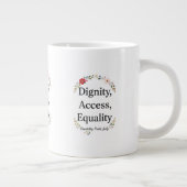 Behindertenstolz Jumbo-Tasse (Rechts)
