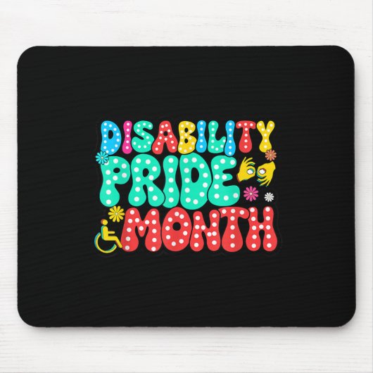 Behindertenstolz Monat Bewusstsein Behinderung ist Mousepad (Vorne)