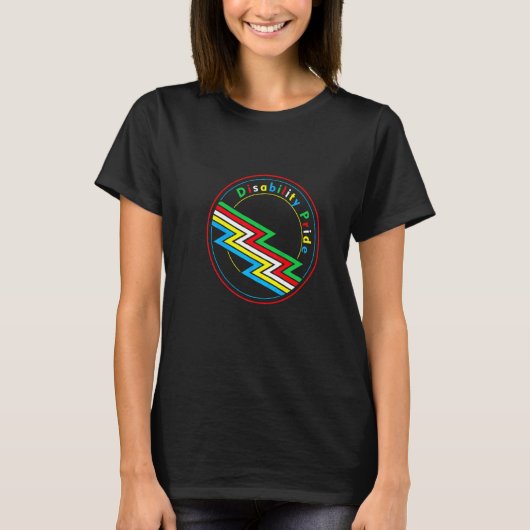 Behindertenstolzflagge Behinderter Monat Behindert T-Shirt (Vorderseite)