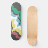 Behindertenstolzmonat Juli Sensibilisierungsfarben Skateboard (Vorderseite)