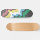 Behindertenstolzmonat Juli Sensibilisierungsfarben Skateboard (Horizontal)