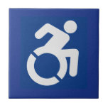 Behindertenzeichen Moderne Fliese<br><div class="desc">Modernes,  behindertengerechtes Zeichen,  behindertengerechtes Zeichen,  Mit Behinderung,  Mit Behinderung</div>