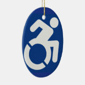 Behindertenzeichen Moderne Keramik Ornament (Rechts)