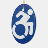 Behindertenzeichen Moderne Keramik Ornament (Links)