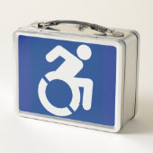 Behindertenzeichen Moderne Metall Brotdose (Rückseite)