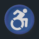 Behindertenzeichen Moderne Pappteller<br><div class="desc">Modernes,  behindertengerechtes Zeichen,  behindertengerechtes Zeichen,  Mit Behinderung,  Mit Behinderung</div>