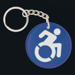 Behindertenzeichen Moderne Schlüsselanhänger<br><div class="desc">Modernes,  behindertengerechtes Zeichen,  behindertengerechtes Zeichen,  Mit Behinderung,  Mit Behinderung</div>