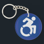 Behindertenzeichen Moderne Schlüsselanhänger<br><div class="desc">Modernes,  behindertengerechtes Zeichen,  behindertengerechtes Zeichen,  Mit Behinderung,  Mit Behinderung</div>