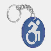 Behindertenzeichen Moderne Schlüsselanhänger (Vorderseite links)