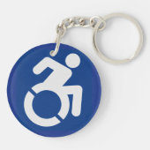 Behindertenzeichen Moderne Schlüsselanhänger (Rückseite)