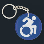Behindertenzeichen Moderne Schlüsselanhänger<br><div class="desc">Modernes,  behindertengerechtes Zeichen,  behindertengerechtes Zeichen,  Mit Behinderung,  Mit Behinderung</div>