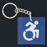 Behindertenzeichen Moderne Schlüsselanhänger<br><div class="desc">Modernes,  behindertengerechtes Zeichen,  behindertengerechtes Zeichen,  Mit Behinderung,  Mit Behinderung</div>