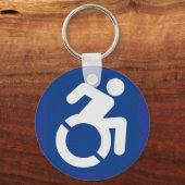 Behindertenzeichen Moderne Schlüsselanhänger (Rückseite)
