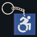 Behindertenzeichen Moderne Schlüsselanhänger<br><div class="desc">Modernes,  behindertengerechtes Zeichen,  behindertengerechtes Zeichen,  Mit Behinderung,  Mit Behinderung</div>
