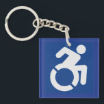 Behindertenzeichen Moderne Schlüsselanhänger<br><div class="desc">Modernes,  behindertengerechtes Zeichen,  behindertengerechtes Zeichen,  Mit Behinderung,  Mit Behinderung</div>