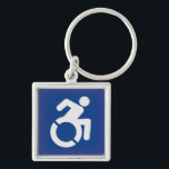 Behindertenzeichen Moderne Schlüsselanhänger<br><div class="desc">Modernes,  behindertengerechtes Zeichen,  behindertengerechtes Zeichen,  Mit Behinderung,  Mit Behinderung</div>