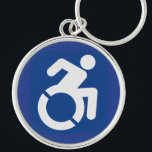 Behindertenzeichen Moderne Schlüsselanhänger<br><div class="desc">Modernes,  behindertengerechtes Zeichen,  behindertengerechtes Zeichen,  Mit Behinderung,  Mit Behinderung</div>