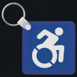 Behindertenzeichen Moderne Schlüsselanhänger<br><div class="desc">Modernes,  behindertengerechtes Zeichen,  behindertengerechtes Zeichen,  Mit Behinderung,  Mit Behinderung</div>