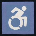 Behindertenzeichen Moderne Steinuntersetzer<br><div class="desc">Modernes,  behindertengerechtes Zeichen,  behindertengerechtes Zeichen,  Mit Behinderung,  Mit Behinderung</div>