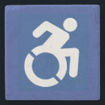 Behindertenzeichen Moderne Steinuntersetzer<br><div class="desc">Modernes,  behindertengerechtes Zeichen,  behindertengerechtes Zeichen,  Mit Behinderung,  Mit Behinderung</div>