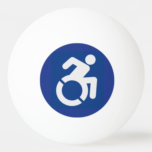 Behindertenzeichen Moderne Tischtennisball (Vorderseite)