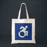 Behindertenzeichen Moderne Tragetasche<br><div class="desc">Modernes,  behindertengerechtes Zeichen,  behindertengerechtes Zeichen,  Mit Behinderung,  Mit Behinderung</div>
