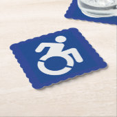 Behindertenzeichen Moderne Untersetzer (angewinkelt)