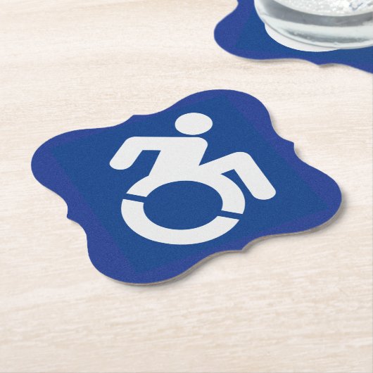 Behindertenzeichen Moderne Untersetzer (angewinkelt)