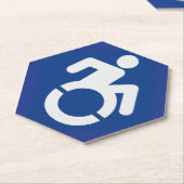 Behindertenzeichen Moderne Untersetzer (angewinkelt)